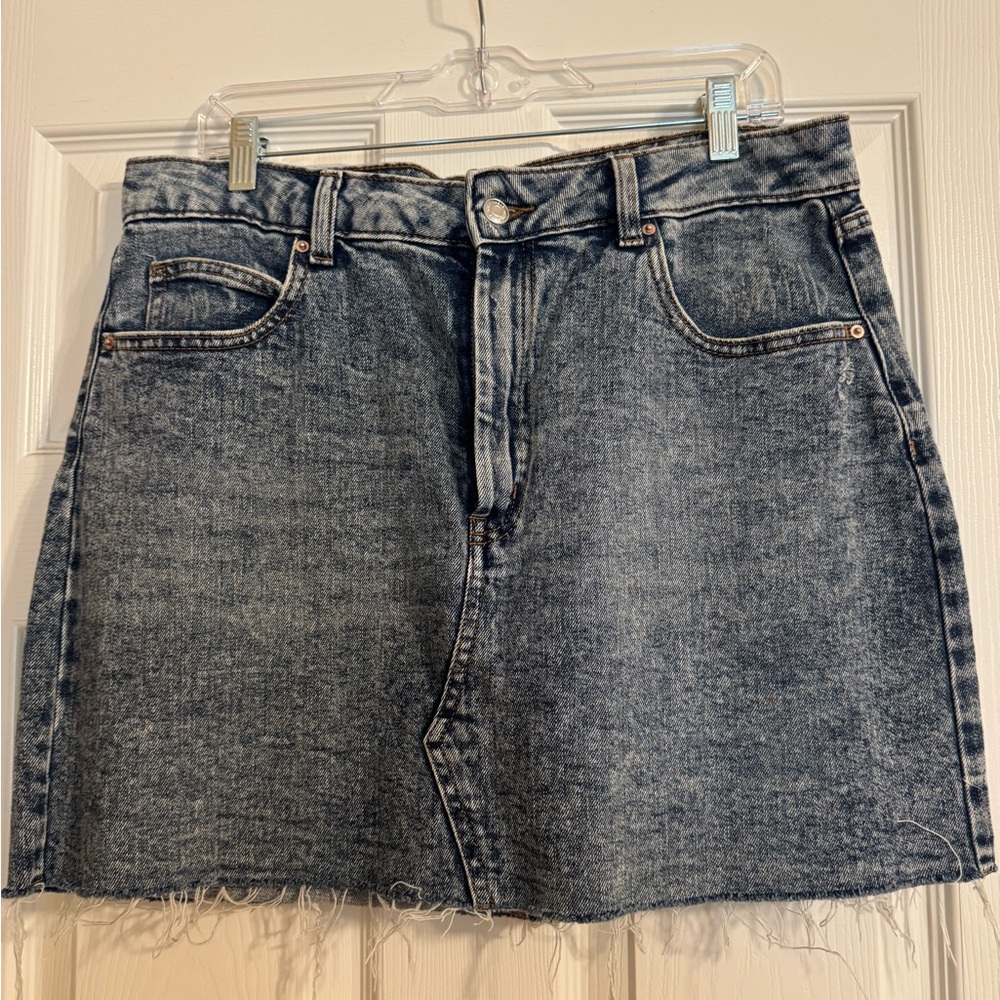 Wild Fable Distressed Denim A-Line Skirt